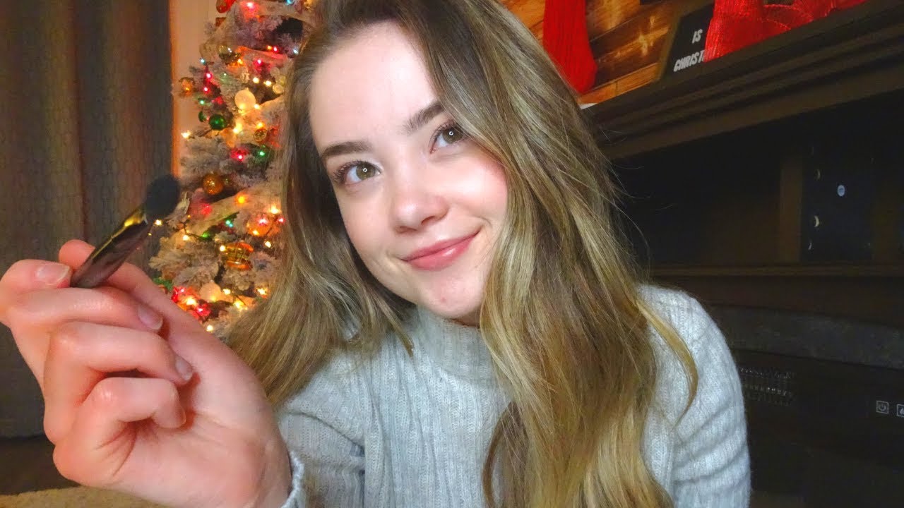 ASMR Doing Your Christmas Party Make Up | Personal Attention Role Play, Tapping, Whispers