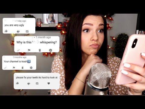 READING MEAN HATE COMMENTS IN ASMR