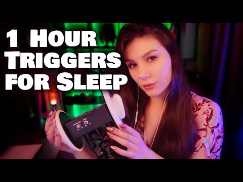 ASMR 1 Hour Triggers for Sleep 😴 Hair Brushing, Hand Sounds, Ear Massage, Soft Scratching and More