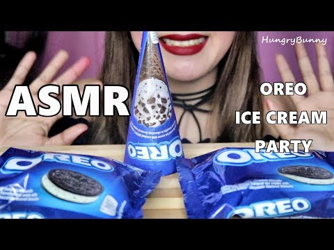 ASMR Oreo ICE CREAM Party Eating No Talking Mukbang