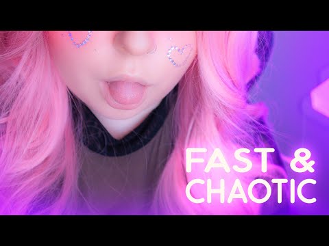 asmr 😇 FAST CHAOTIC ⚠️ EAR EATING (licking, fluttering)