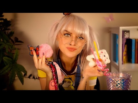The Weird Girl At The Back Of The Class....Has A CRUSH on YOU | ASMR (personal attention, hair play)