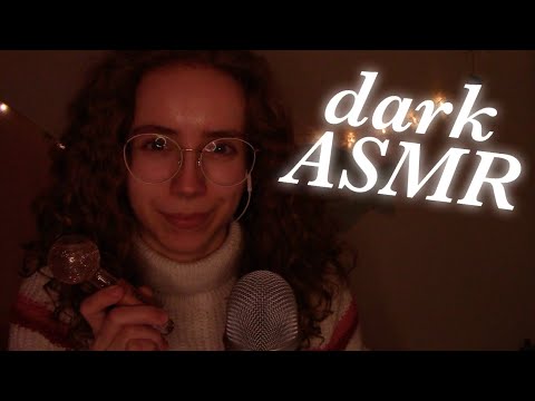 Super Dark ASMR for a Super Deep Sleep (slow triggers) 🌌✨ (mouth sounds, tapping, brushing, ...)