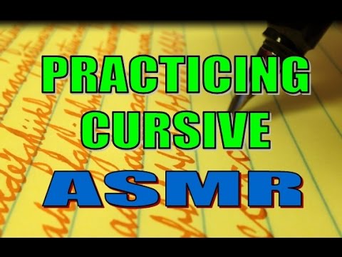 Practicing Cursive Writing - ASMR