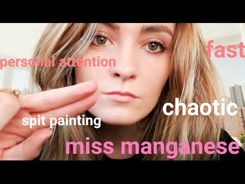 ASMR chaotic spit painting + rapid fire personal attention