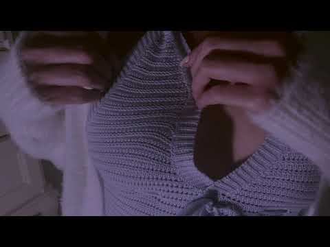 ASMR my first knitted shirt scratching - soft sounds for relaxation