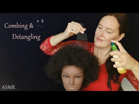 ASMR Combing & Detangling Your Afro Hair (Lots of Whispering)
