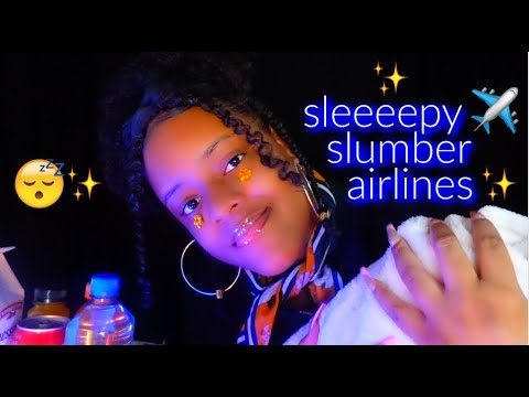 ASMR - 😴💙 Sleepy Slumber Airlines ✈️✨Luxury Sleep Destination (The Best Airline ♡)