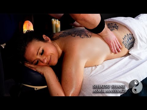 ASMR Soft & Deep Tissue Back Massage - She Fell Asleep 😴💤  [No Talking]