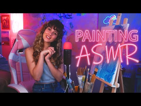 ASMR Painting & Art Show 🎨 Happy Valentine's Day! 💘 432hz Healing Music 🎵 3DIO Ear to Ear Tingles 👂