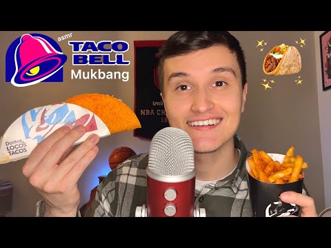 ASMR Taco Bell French Fries Mukbang 🛎️🌮(eating sounds)