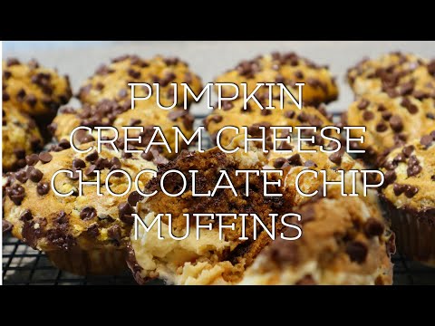 ASMR Bake With Me! Fall-Inspired Pumpkin Cream Cheese Chocolate Chip Muffins