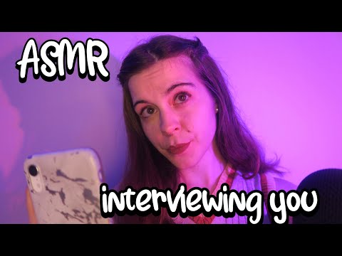 ASMR interviewing you for an elite club rich girl asks you personal questions roleplay
