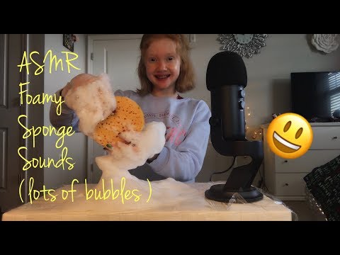 ASMR~ Foamy Bubbles On A Sponge ❤️
