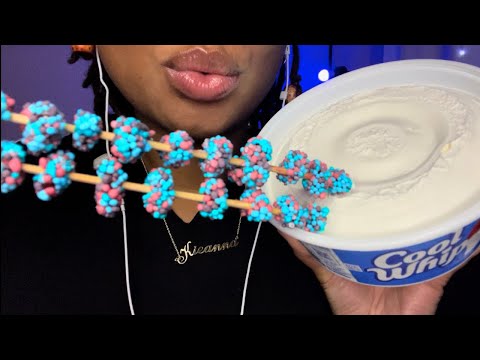 ASMR | Cool Whip & Nerds Gummy Clusters 💜💙 Eating Sounds