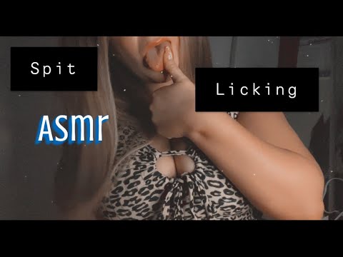 Flirty ASMR - Lens Licking 👅 Spit Painting