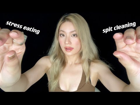 ASMR Removing Your Negative Energy (Spit Cleaning, Stress Eating)