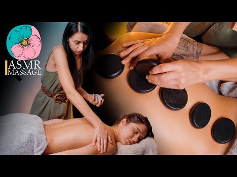Asian massage with hot stones and Spa sounds | Spellbinding back treatment by prof masseuse Anna