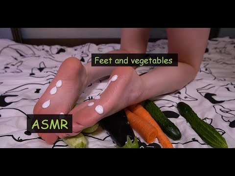 ASMR FEET and vegetables^^