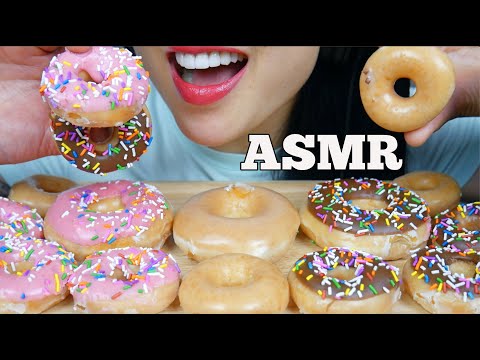 ASMR 12 KRISPY KREME DONUTS IN 10 MIN CHALLENGE (SOFT CRUNCH EATING SOUNDS) NO TALKING | SAS-ASMR