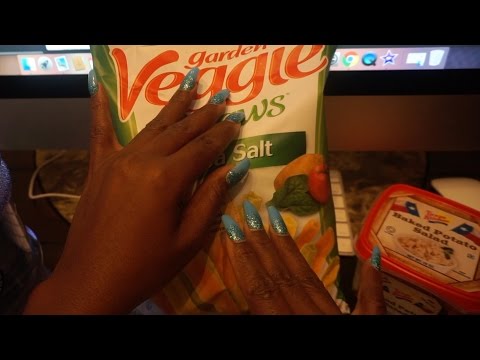 ASMR Chips Eating Sounds |Veggie Straws | Request