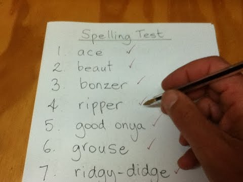ASMR - Spelling Test - Australian Accent -Positive Aussie Words are Quietly Whispered & then Written