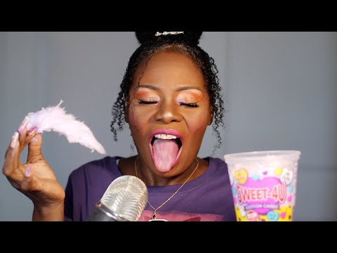 Sweet4U Cotton Candy ASMR Eating Sounds