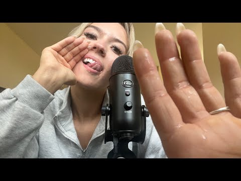 ASMR| Doing the Wettest Spit Painting I can, Extra spit bubbles| Fast & Aggressive