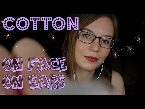 INTENSE Cotton on Your Ears and Face 🌜💭🌛 Cotton Ear Massage, No Talking | Binaural HD ASMR