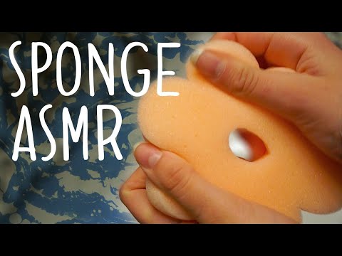 ASMR Wet Sponge Sounds / Running water