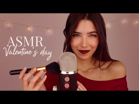 ASMR Let Me Make You Sleepy! Mic Brushing & Soft Singing (Valentine's day edition)