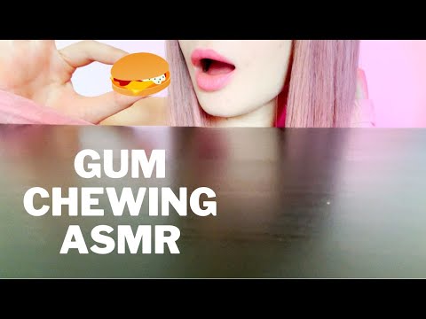 ASMR Chewing Gum (NO TALKING) Burger Bubble Gum! 🍔 & Blowing Bubbles *loud chewing sounds*