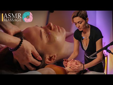 ASMR Relaxing Face Massage by Taya (Whispering, Treatment, Spa Sounds)