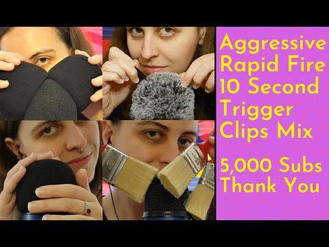Aggressive ASMR for Short Attention Span - 10 Second Trigger Clips From My Previous Videos