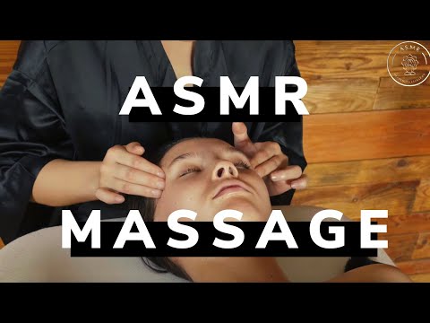 ASMR relaxing face massage therapy video with Oliv and  Paula-sleeping