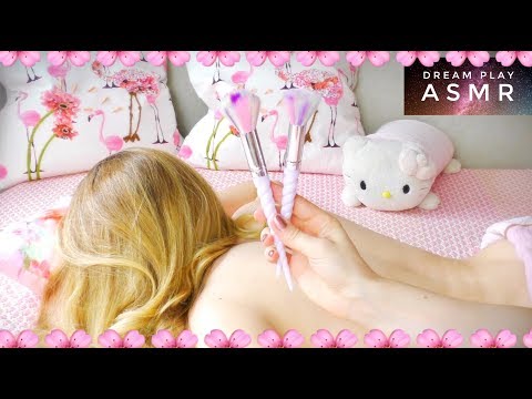 ★ASMR [german Voiceover]★ tingly back Scratching, Massage Triggers & Hair Brushing | Dream Play ASMR