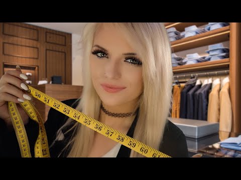 Men's Suit Fitting ASMR | Measuring You For A Suit (Personal Attention, Fabric, Writing Sounds)