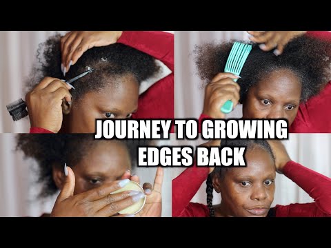 Journey To Growing My Edges ASMR EZ Brush Detangling, Greasing Texture Hair Routine