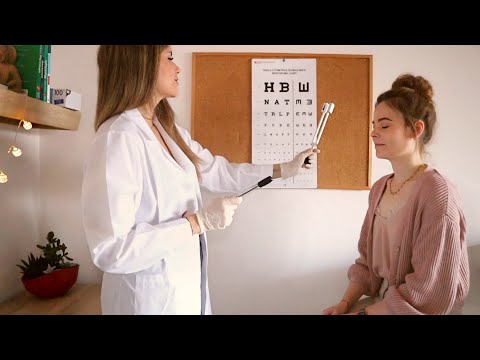 ASMR [Real Person] CRANIAL NERVE EXAM (Eye, Ear & Face Exam) Soft spoken Medical RP deutsch/german