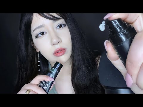 [ASMR Roleplay] Sweet girlfriend does your skincare before bed ( personal attention, whispering )