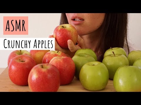 ASMR Eating Sounds: Crunchy Pink & Green Apples (No Talking)