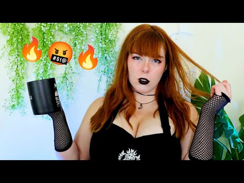 ASMR | Goth Barista Roasts YOU More Than the Coffee (TERRIBLE customer service roleplay)