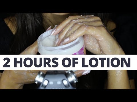 ASMR 2 HOURS OF LOTION HAND SOUNDS (NO TALKING)