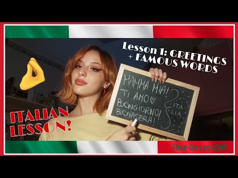 Lo-Fi ASMR | SOFT SPOKEN 🇮🇹 Italian Lesson 🇮🇹 HEAVY ACCENT + CHALKBOARD WRITING ❤️