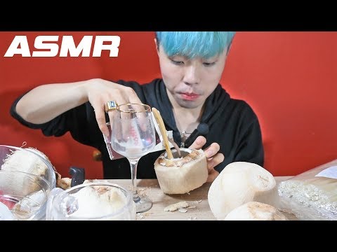 Young Coconut 🥥 for The First Time! (Struggle) (Mukbang)