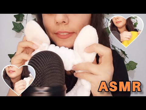 asmr ♡ Scratching 3 different fabrics ، fast and aggressive, tingly , no talking 😴🌙