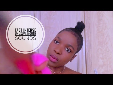 ASMR Fast, UNUSUAL Mouth Sounds || Intense Fast and Aggressive Hand Movements & mouth sounds pt.2