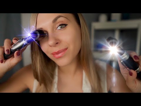 ASMR OTOSCOPE ONLY Ear exam, unintelligible whispering, Rain sounds