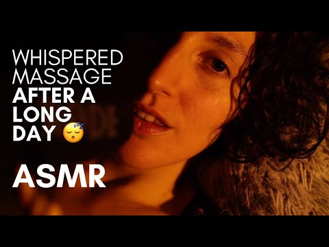 ASMR Whispered Massage🥰// So you had a long day? 😴 ...Deep WHISPERS + Soft HAND SOUNDS to SLEEP NOW✨