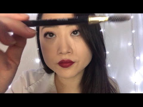 ASMR | Asian Accent | Mean Roleplay Fixing your Eyebrows | Inaudible  Whispering